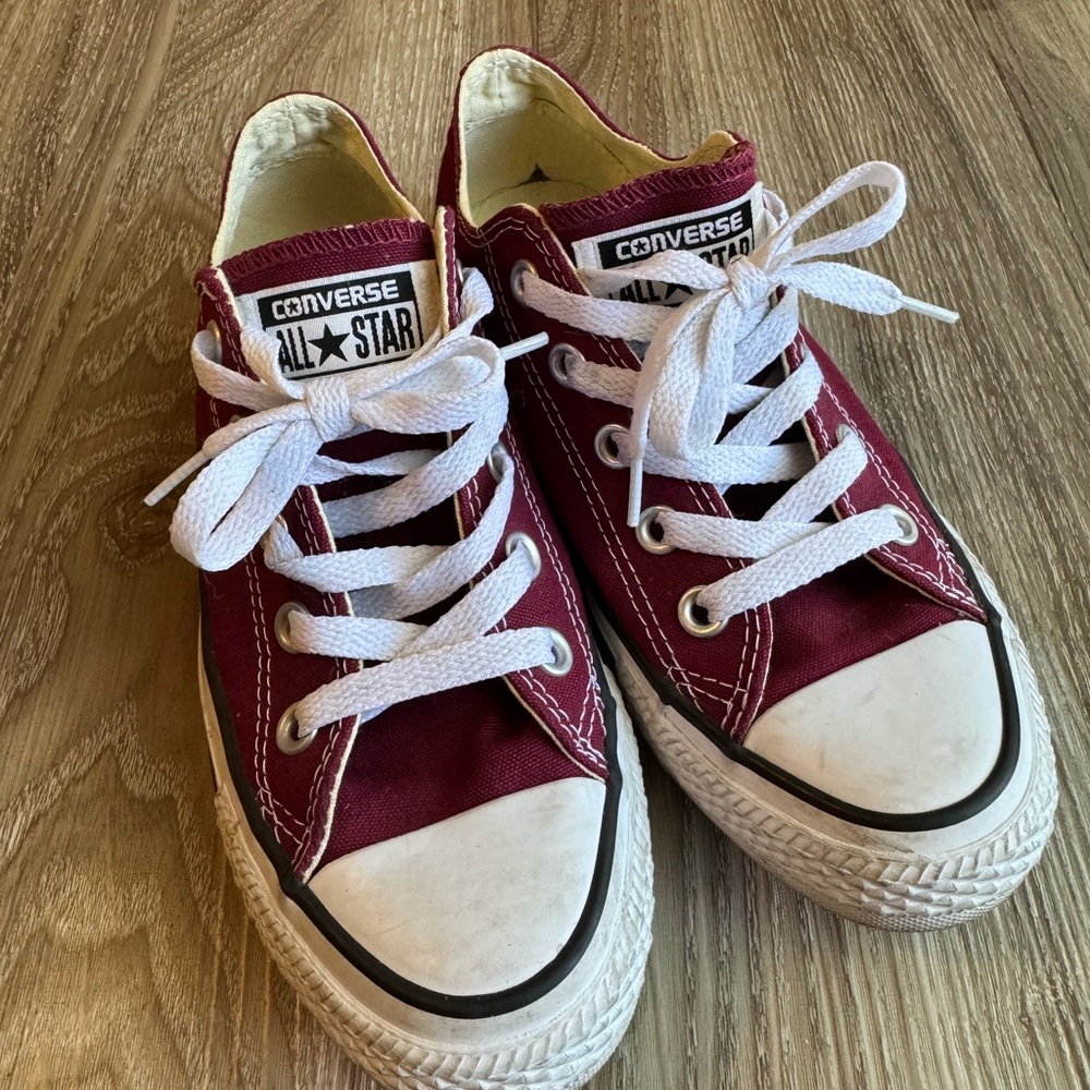 Converse Women's Burgundy Canvas Sneakers